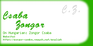 csaba zongor business card